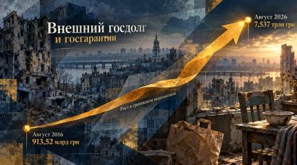 Внешний госдолг Украины в гривнах вырос в 8,25 раза за десять лет
