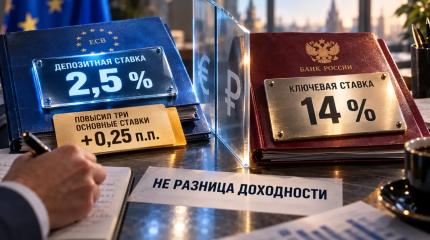 Почему ставки ЕЦБ и ЦБ РФ нельзя сравнивать как доходность вкладов
