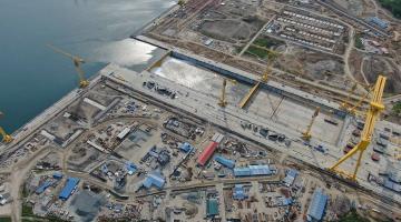 Россия досрочно завершила строительство одного из крупнейших в мире сухих доков