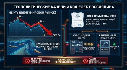США сняли санкции с российской нефти до 16 мая. Как это повлияет на рубль и бензин