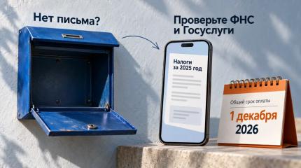 Налоги за 2025 год: где найти уведомление и проверить срок оплаты