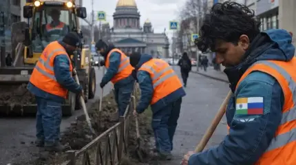 Дворы и шахты отдали приезжим: Петербург и РФ заваливают рабочими из Индии