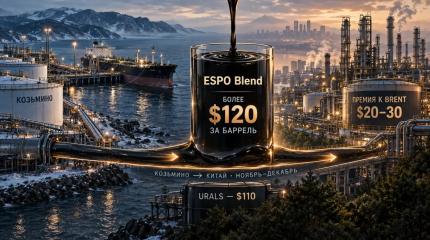 Reuters: ESPO Blend превысила $120 за баррель на фоне спроса из Китая