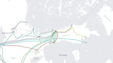 Еще три подводных кабеля в Финском заливе вышли из строя