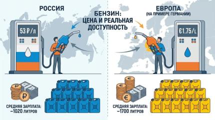 Заправка полного бака в Москве, Берлине и Варшаве: на сколько хватает зарплаты