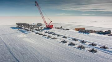 В Антарктиде производится сборка новейшего зимовочного комплекса станции Восток