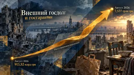 Внешний госдолг Украины в гривнах вырос в 8,25 раза за десять лет