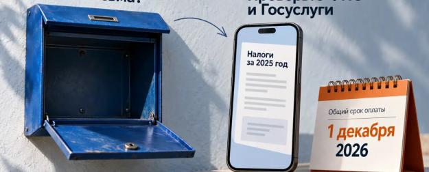 Налоги за 2025 год: где найти уведомление и проверить срок оплаты