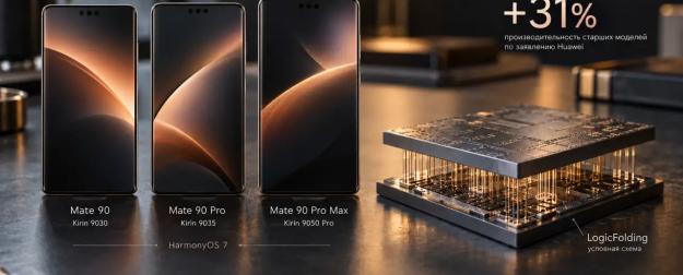 Huawei представила Mate 90 с чипами Kirin собственной разработки