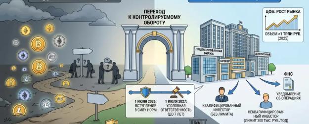 Криптовалюта в России выходит из тени: что изменится для инвесторов с 1 июля