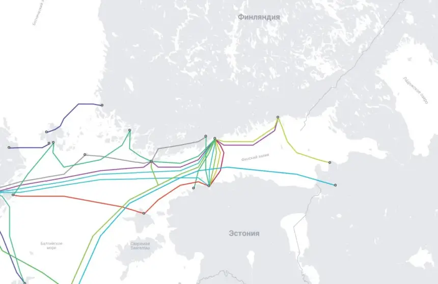Еще три подводных кабеля в Финском заливе вышли из строя