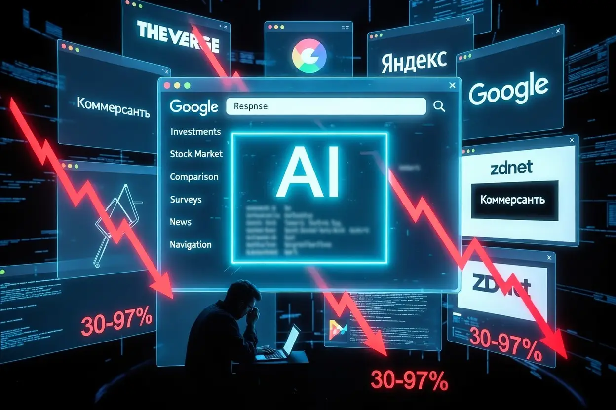 ИИ в поиске лишил новостные сайты трети трафика за год