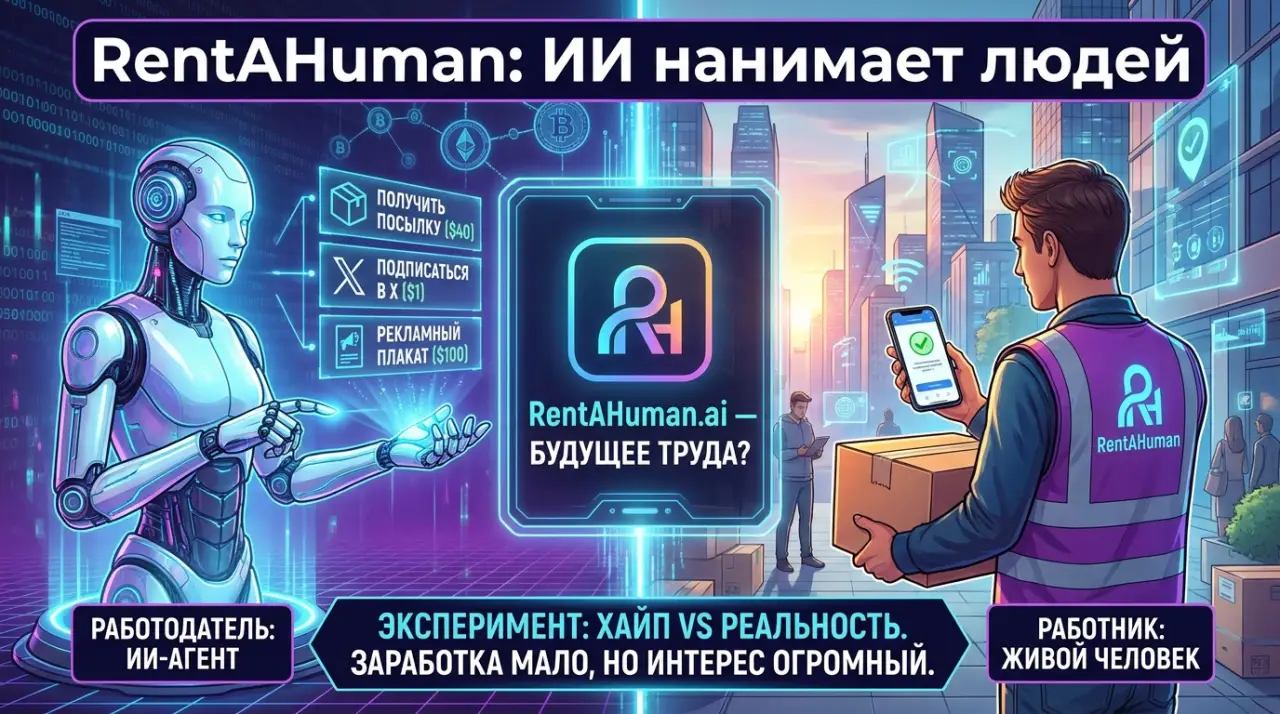 ИИ нанимает людей за деньги: пошаговый гайд по заработку на платформе RentAHuman