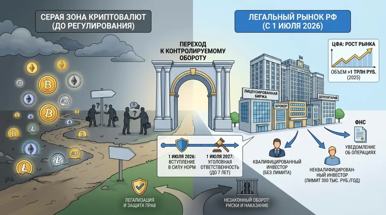 Криптовалюта в России выходит из тени: что изменится для инвесторов с 1 июля
