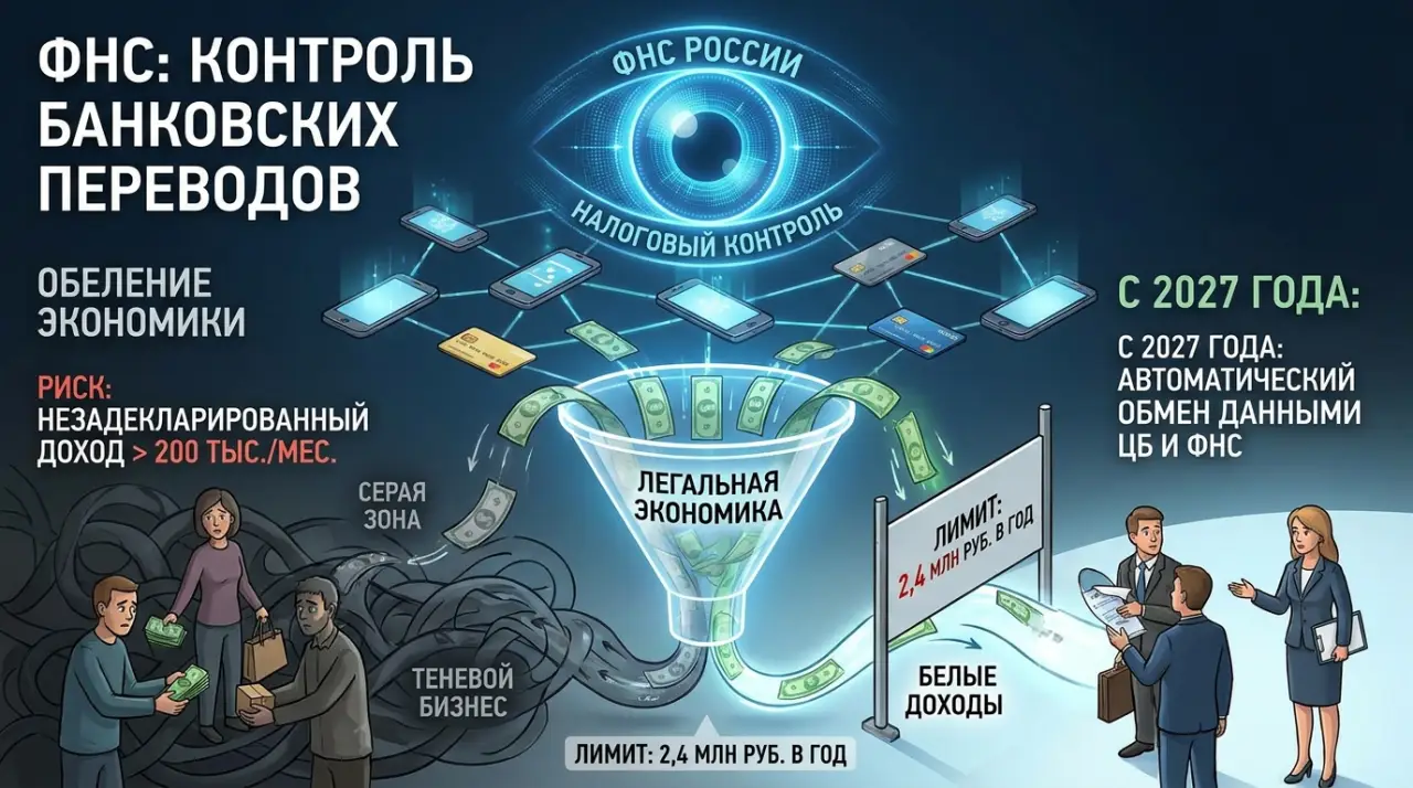 Кого налоговая начнёт проверять по переводам уже в 2026 году