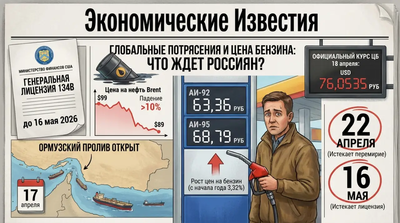 США сняли санкции с российской нефти до 16 мая. Как это повлияет на рубль и бензин
