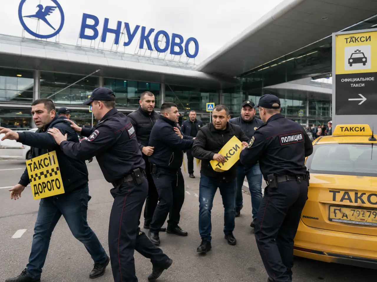Скандал у терминала: аэропорт «Внуково» жёстко бьёт по зазывалам