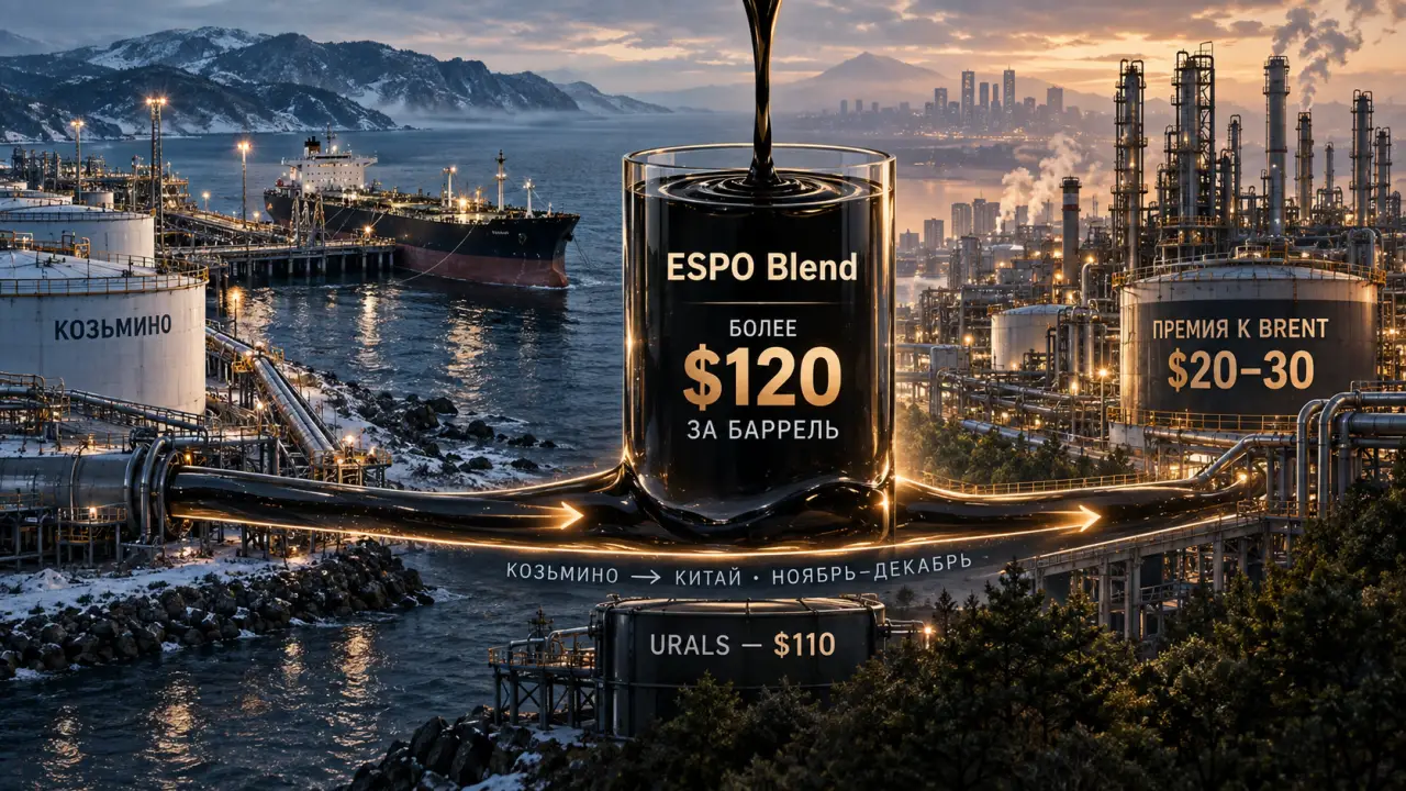 Reuters: ESPO Blend превысила $120 за баррель на фоне спроса из Китая