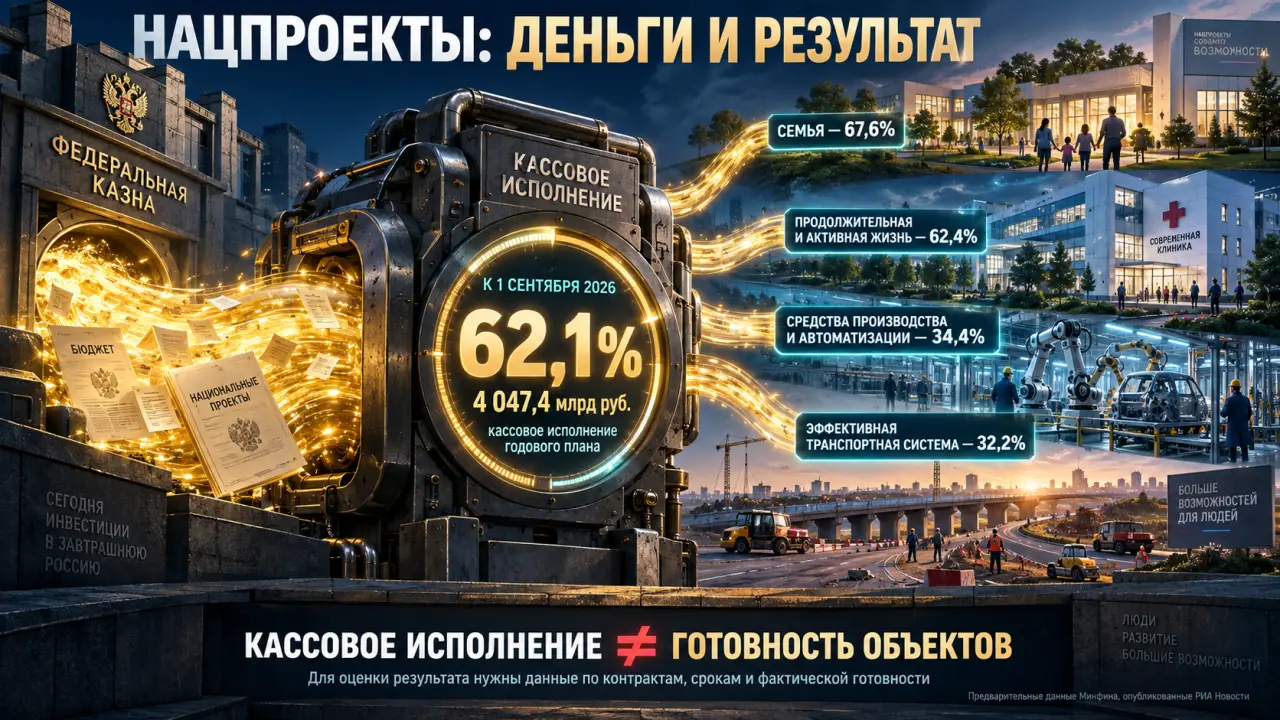 62,1% освоено: что эта цифра говорит о нацпроектах, а что скрывает