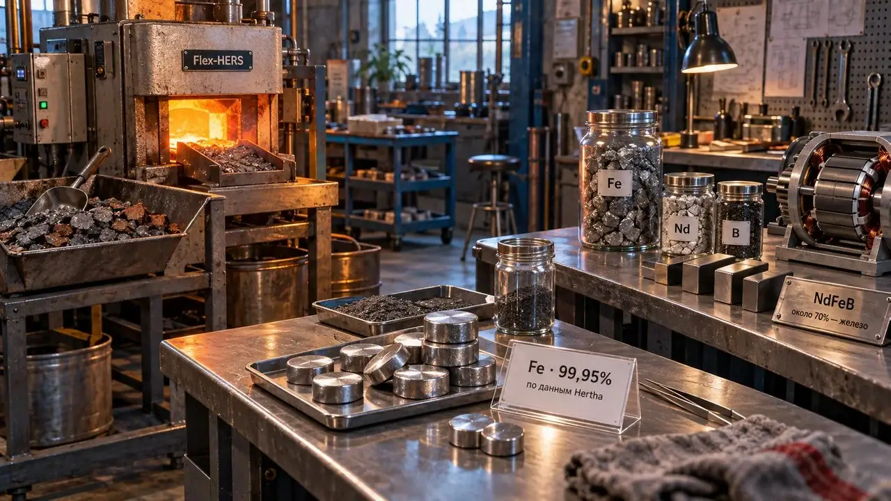 Железная часть редкоземельного магнита: что предлагает Hertha Metals