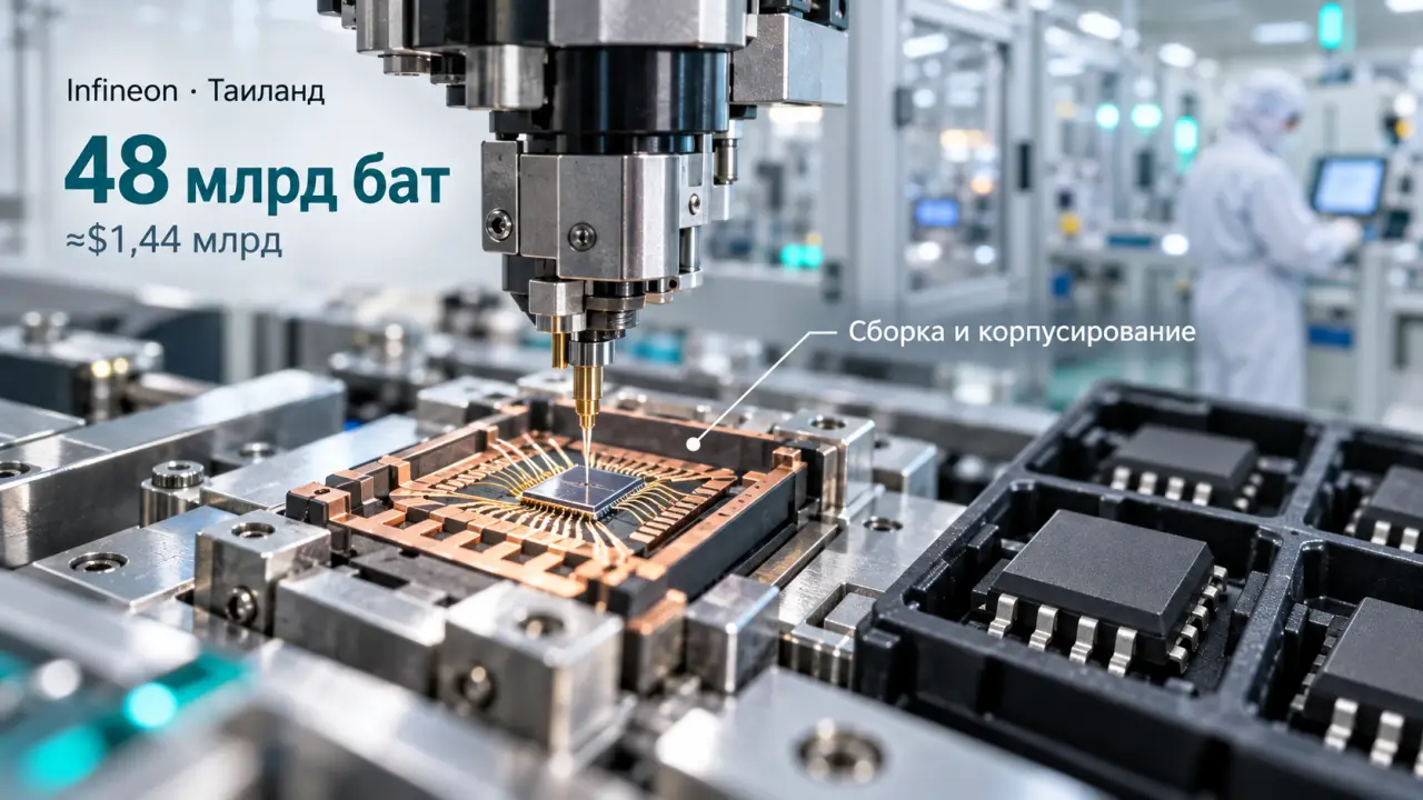 Infineon расширит сборку чипов в Таиланде за 48 млрд бат